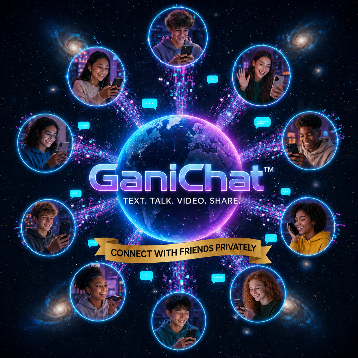 Verified teenagers connecting privately through GaniChat