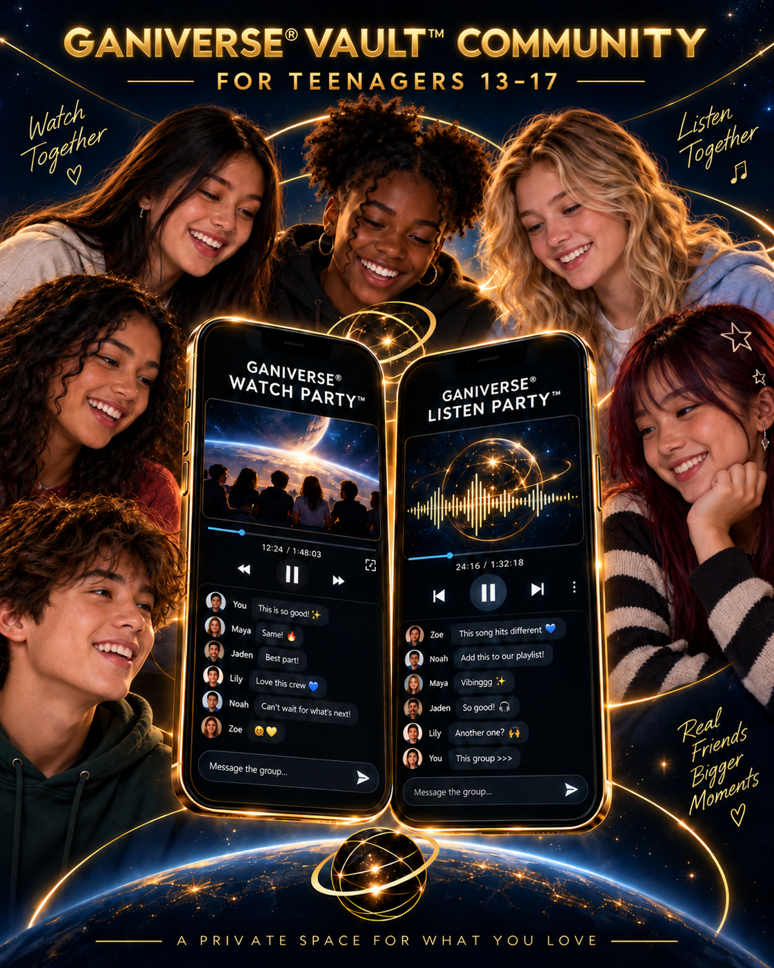 Ganiverse Vault Community Watch Party and Listen Party for teenagers
