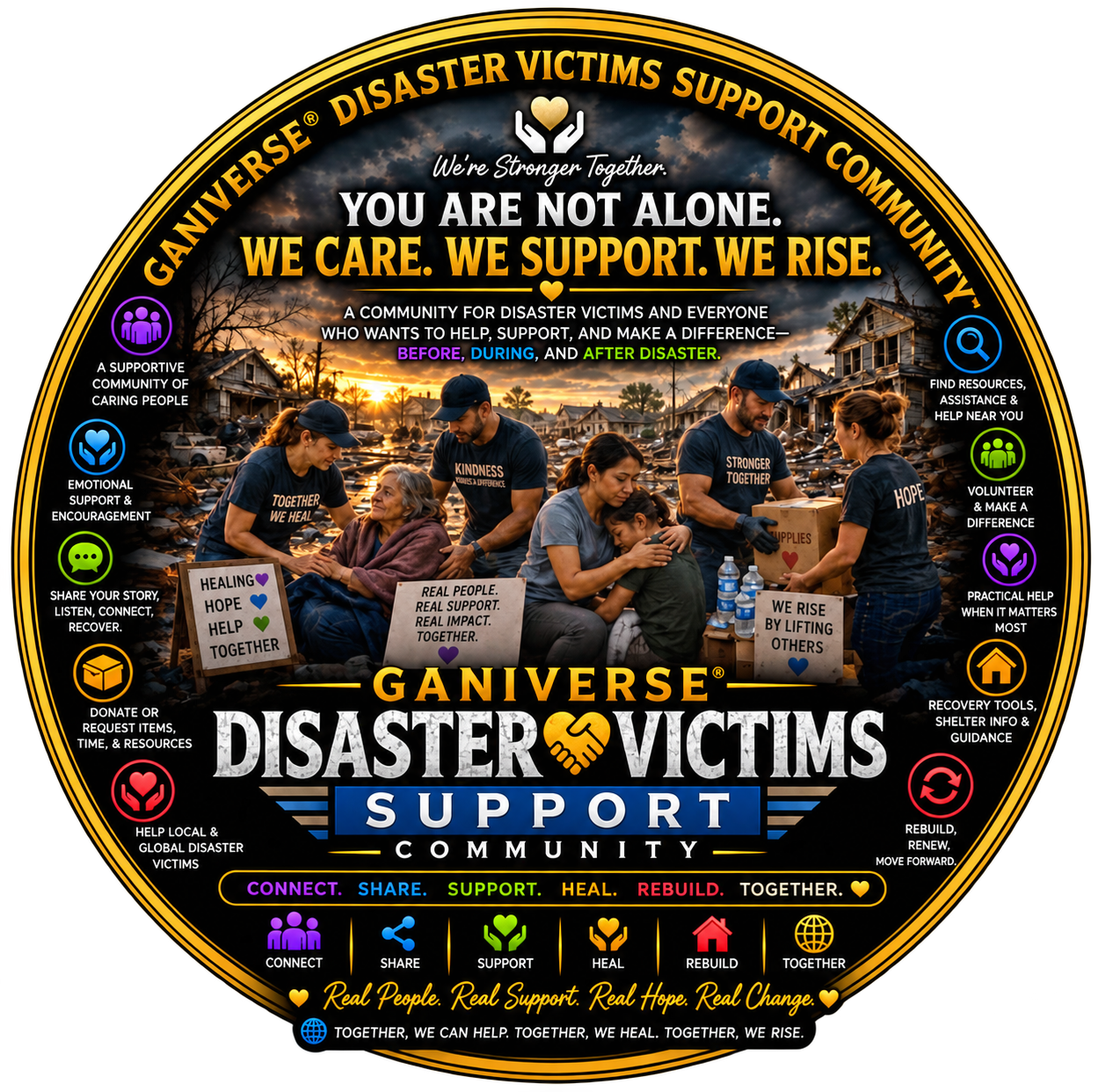 Ganiverse® Disaster Victims Support Community