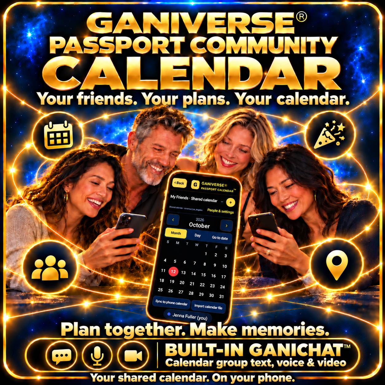 Ganiverse Passport Calendar with built-in GaniChat
